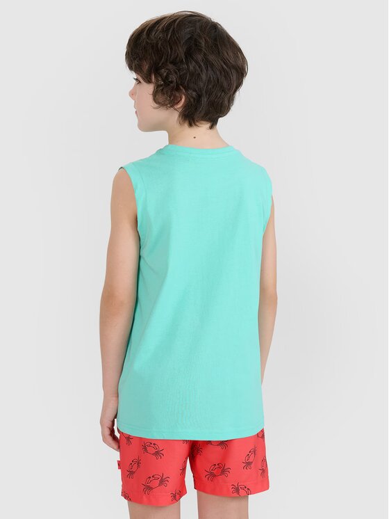 4F 4F Tank top 4FJWSS25TSLEM164-47S Zielony Regular Fit