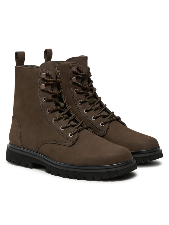 Calvin Klein Jeans Calvin Klein Jeans Pohodni čevlji Eva Boot Mid Laceup Rebellious YM0YM01071 Rjava