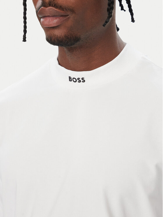 BOSS BOSS Pikkade varrukatega T-särk 50576916 Valge Regular Fit