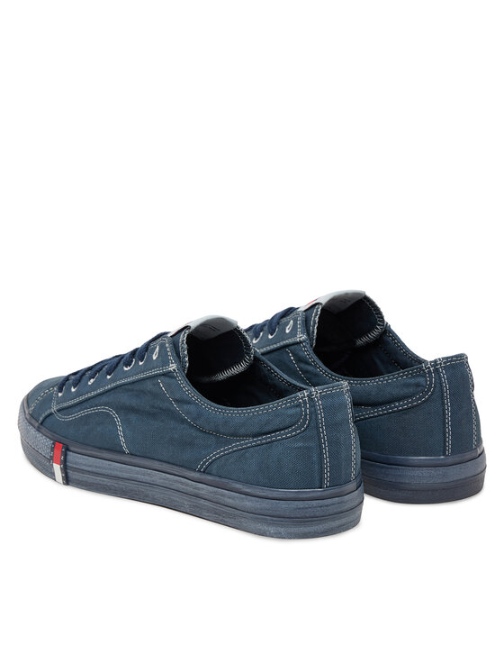 Tommy Jeans Tommy Jeans Tenisówki Archive Vulc. Y2K Washed Canvas EM0EM01720 Granatowy