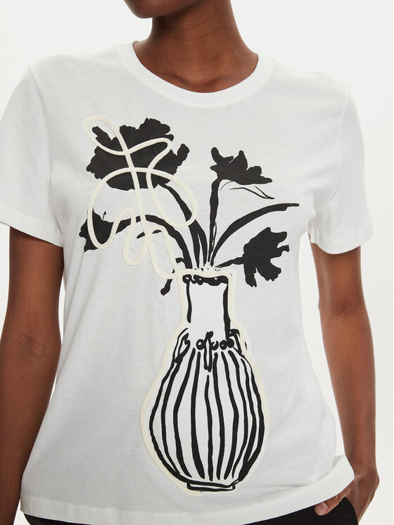 Desigual Desigual T-Shirt Shadow 24WWTK11 Λευκό Regular Fit