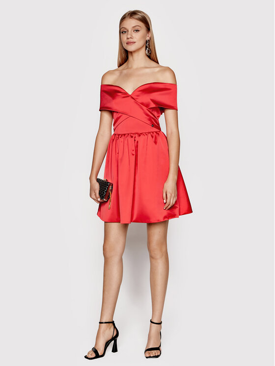 Liu Jo Liu Jo Coctailkleid CA2372 T3097 Rot Regular Fit