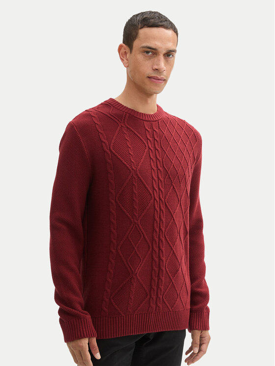 Tom Tailor Tom Tailor Svetr 1043343 Červená Regular Fit