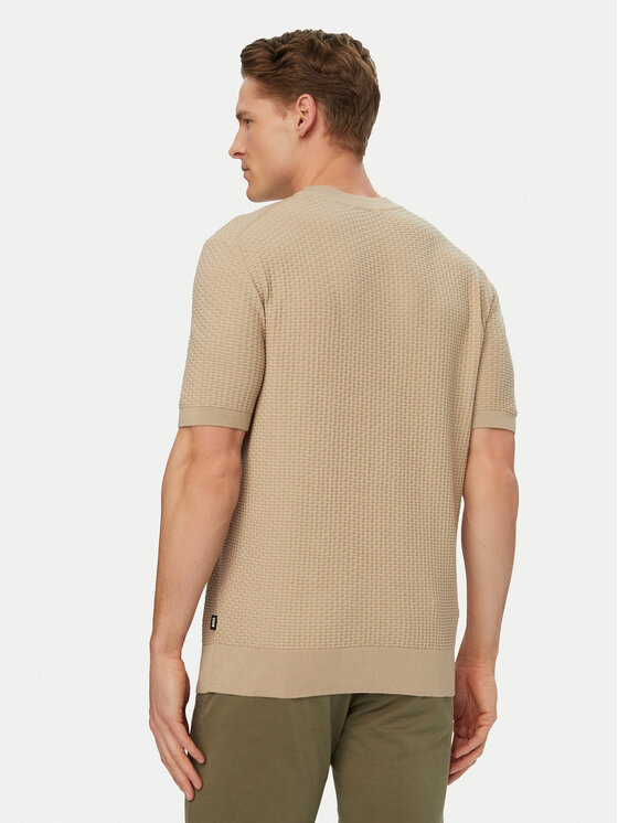 BOSS BOSS Sweter H-Nilton 50560468 Beżowy jasny Regular Fit