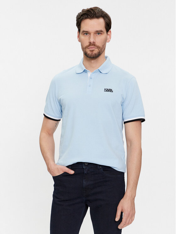 KARL LAGERFELD Polo 745403 541233 Gaiši zils Regular Fit