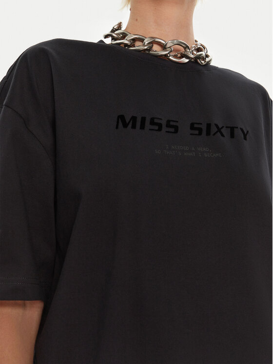 Miss Sixty Miss Sixty Póló 6L2SJ2120000 Fekete Relaxed Fit