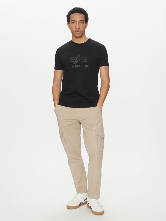 Alpha Industries Alpha Industries T-Shirt Basic 100501 Czarny Regular Fit