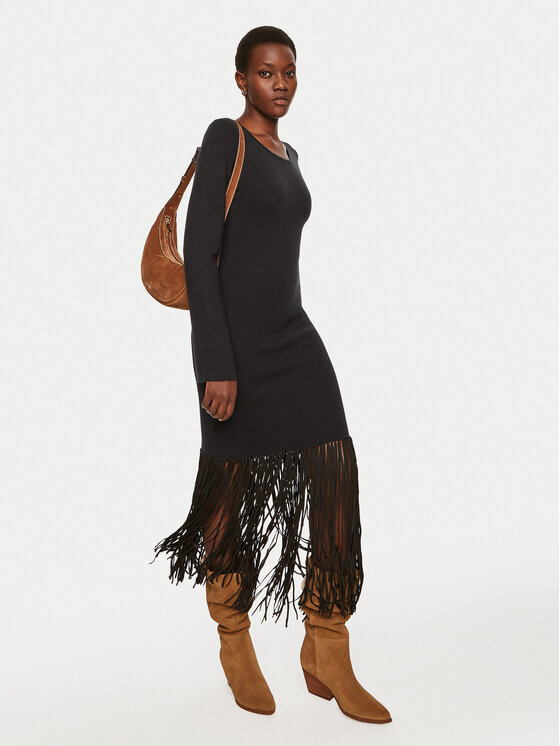 Munthe Munthe Kötött ruha Toady 243134024376 Fekete Slim Fit