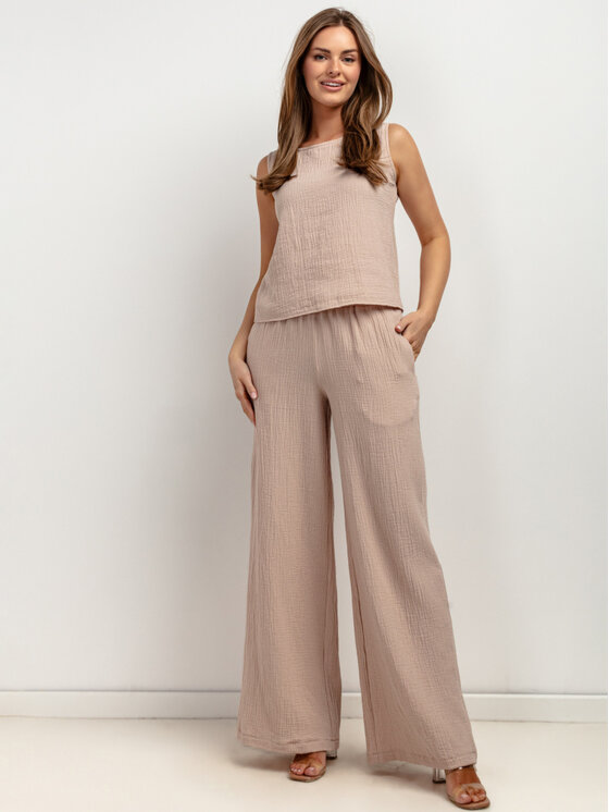 Tessita Tessita Top T430/3/S Beżowy Relaxed Fit