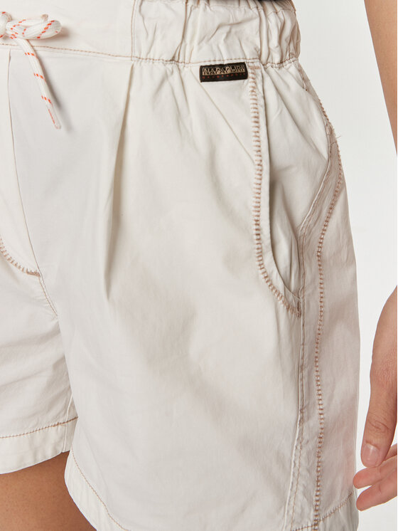Napapijri Napapijri Шорти от плат Aberdeen NP0A4I51 Екрю Loose Fit