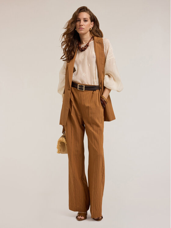 Motivi Motivi Pantaloni di tessuto P000W000827N0S2 Marrone Over Fit