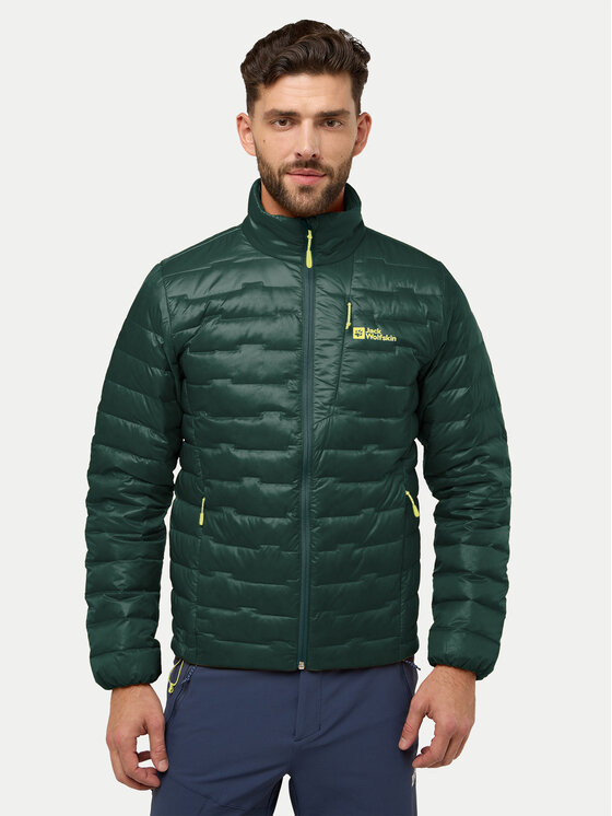 Jack Wolfskin Vatovaná bunda Passamani A61836 Zelená Regular Fit