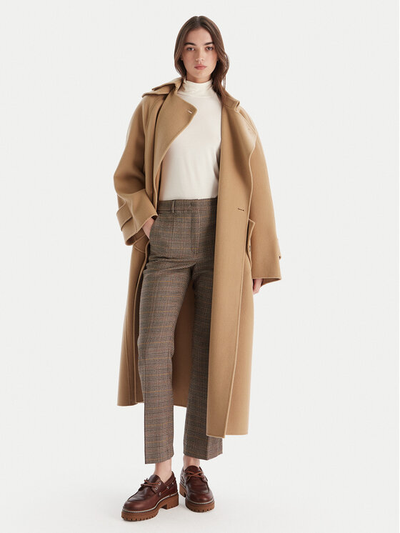 Weekend Max Mara Weekend Max Mara Pantaloni di tessuto Baco 2525136042 Marrone Regular Fit