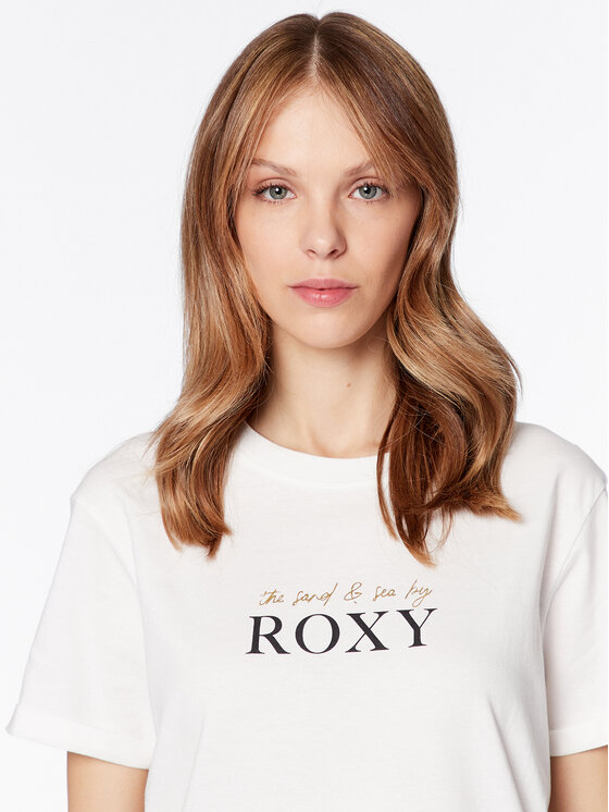 Roxy Roxy T-krekls Noon Ocean ERJZT05490 Balts Regular Fit