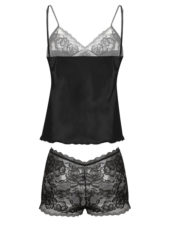 DKaren Lingerie DKaren Lingerie Komplet bielizny Adelaide Czarny Classic Fit