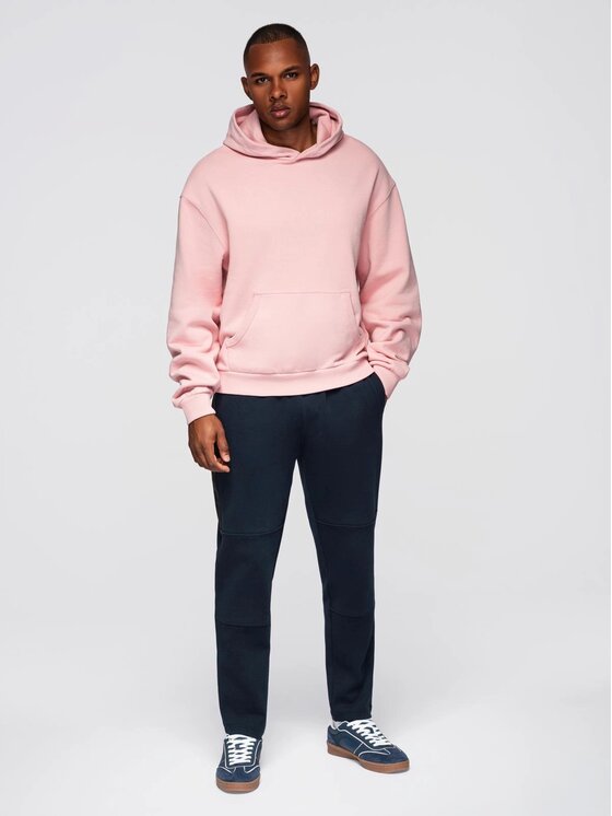 Ombre Ombre Spodnie dresowe OM-PASK-0281 Granatowy Regular Fit