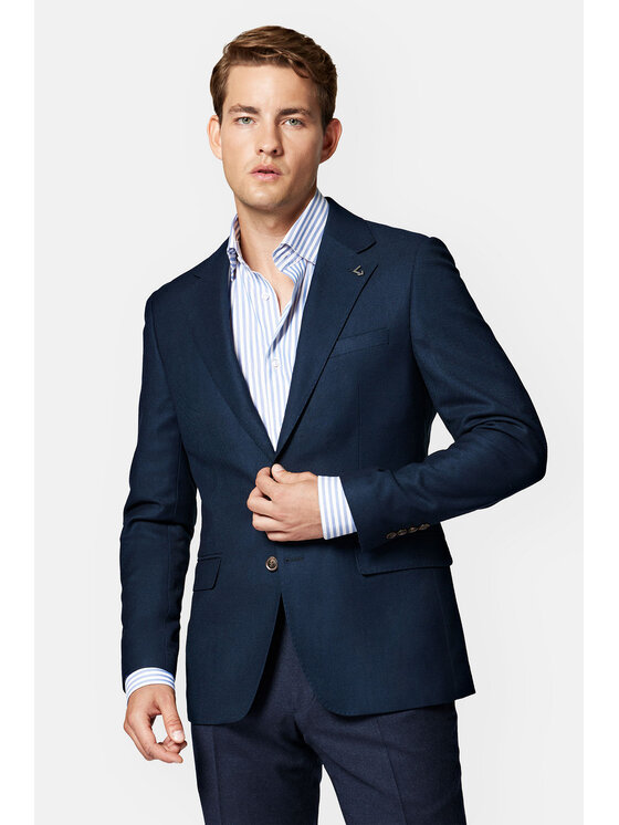 Lancerto Lancerto Marynarka Rochelle MA131223000007 Granatowy Slim Fit