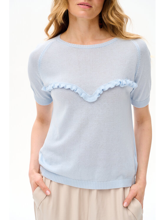 blue shadow blue shadow Bluzka Fiks Niebieski Regular Fit