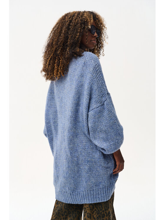 blue shadow blue shadow Sweter Lixi Niebieski Regular Fit