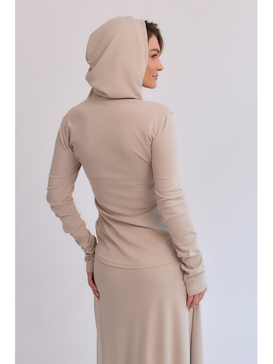 MANDRAGORA MANDRAGORA Blusa Luna Beige Basic Fit