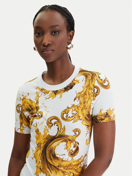 Versace Jeans Couture Versace Jeans Couture Majica 80HAH608 JS553 Bela Regular Fit