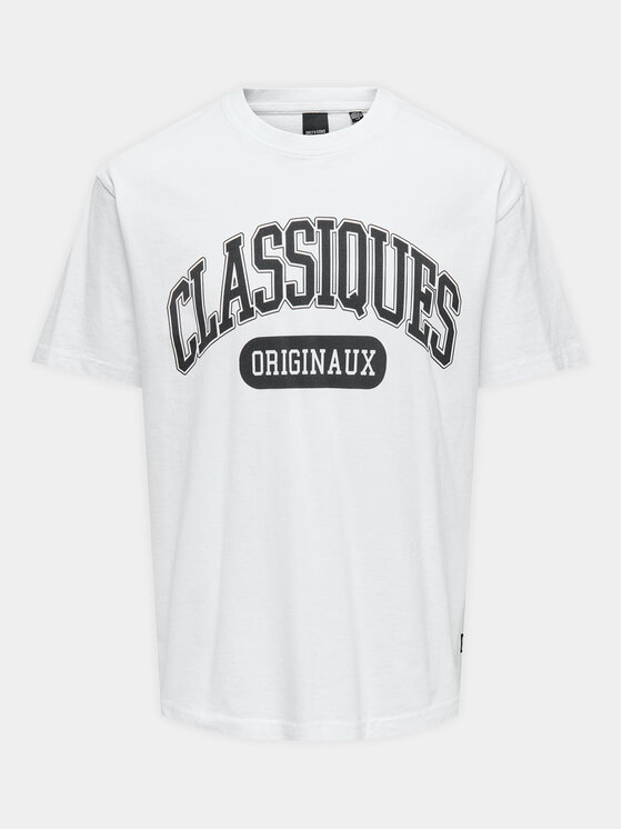 Only & Sons Only & Sons T-shirt Classiques 22029023 Bijela Relaxed Fit