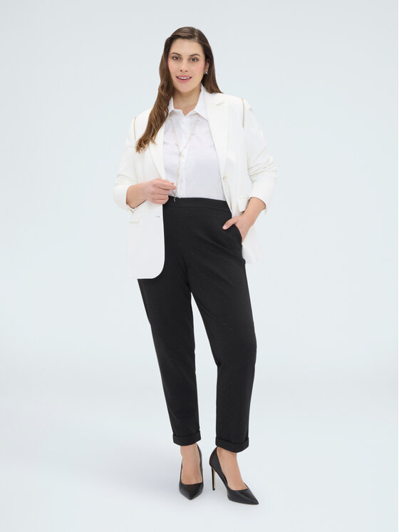 Fiorella Rubino Fiorella Rubino Spodnie materiałowe P872L002484N033 Czarny Regular Fit