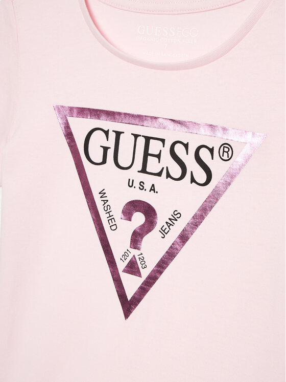 Guess Guess Tričko J73I56K 8HM0 Ružová Regular Fit