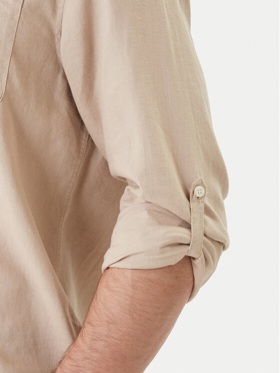 Guess Guess Hemd F6GH06 WG3L0 Beige Regular Fit