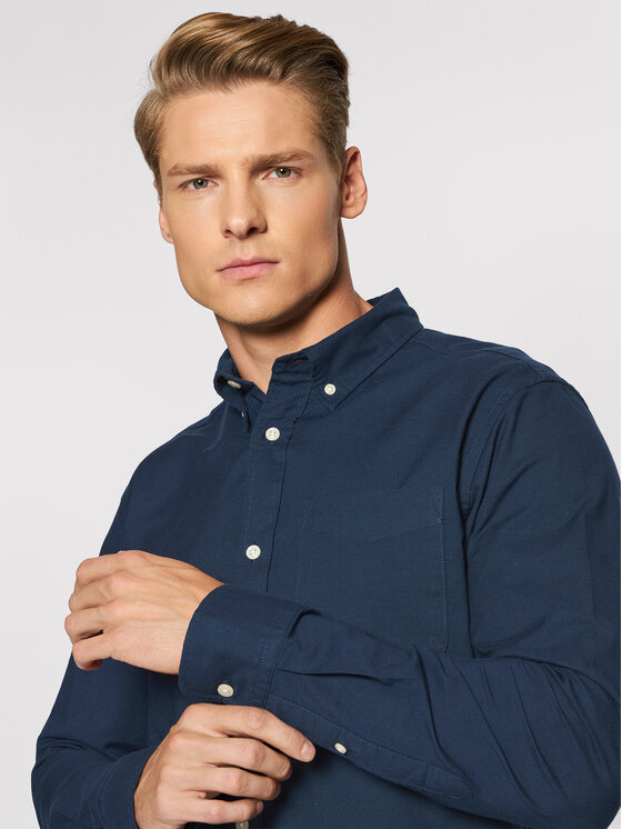 Jack & Jones Jack & Jones Koszula Brook Oxford 12192150 Granatowy Slim Fit