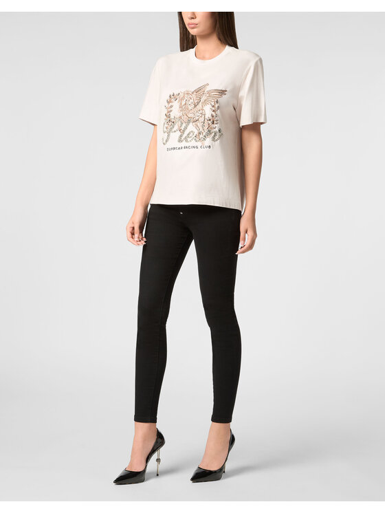 PHILIPP PLEIN PHILIPP PLEIN T-Shirt 22351 Bílá Over Fit