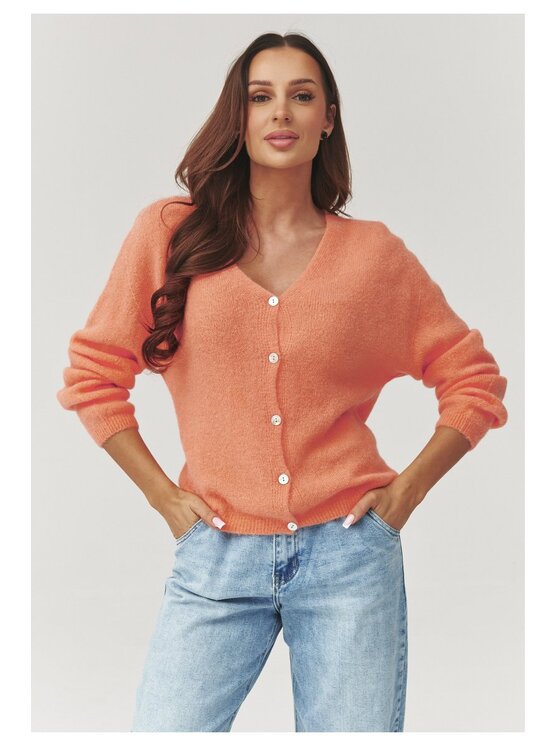 Makadamia Makadamia Sweter C38 Pomarańczowy Loose Fit