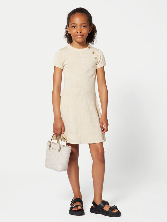 Michael Kors Michael Kors Úpletové šaty R30296 D Béžová Regular Fit
