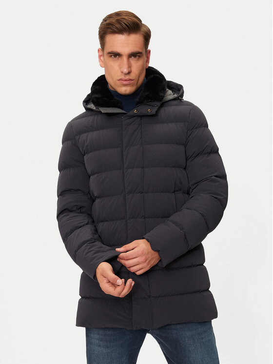 Hetregó Hetregó Пухено яке William 8N435R Сив Regular Fit