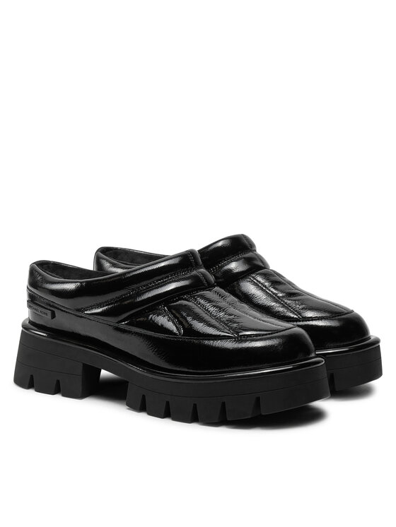 MICHAEL Michael Kors MICHAEL Michael Kors Şlapi Barton Crackled Patent 40F4BTFP1L Negru