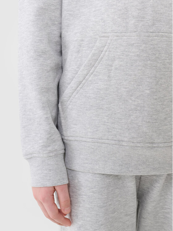 4F 4F Bluza BASIC+ Szary jasny Regular Fit