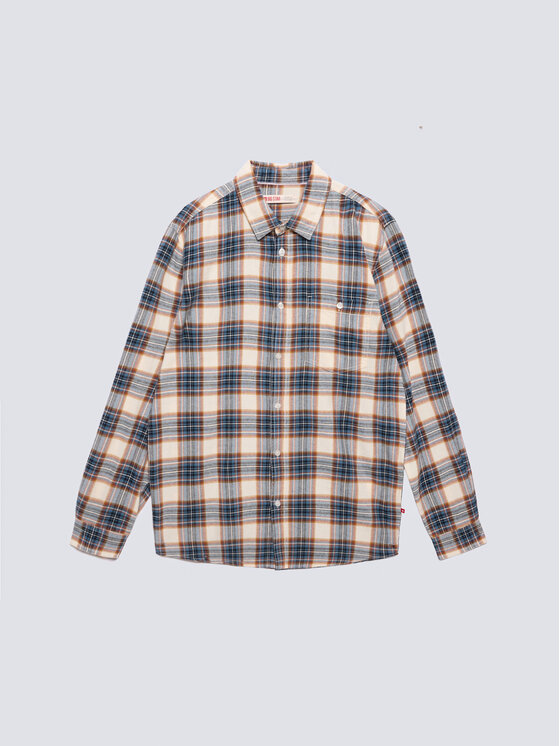 BIG STAR BIG STAR Koszula FLANENO Niebieski Basic Fit