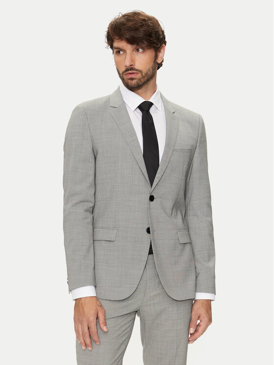 HUGO Hugo Obleka Arti/Hesten232X 50519444 Siva Extra Slim Fit