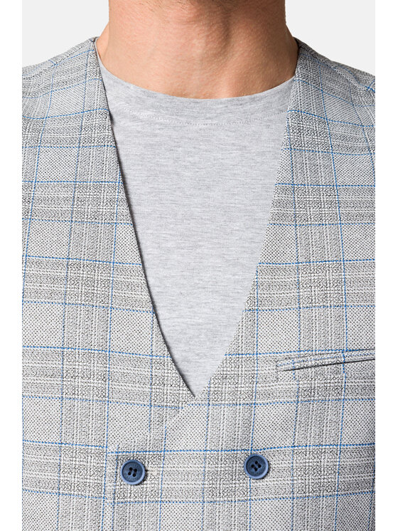 Lancerto Lancerto Kamizelka Lerma KA131123000016 Szary Slim Fit