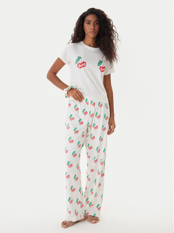 Juicy Couture Juicy Couture Pizsama JCLPJ225515 Ekru Regular Fit
