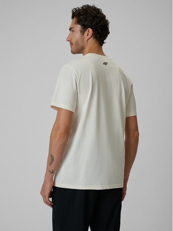 4F 4F T-Shirt LIMITLESS DESERT Biały Regular Fit