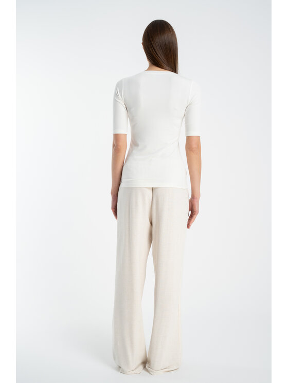CLICK CLICK T-Shirt 72-019 Écru Close Fit