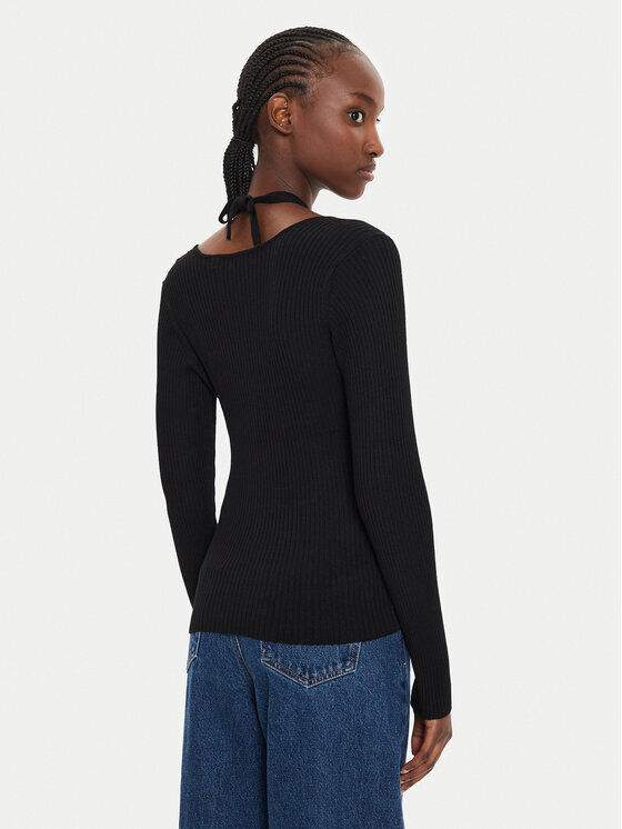 Brave Soul Brave Soul Sweater LK-273BUSTED Fekete Slim Fit