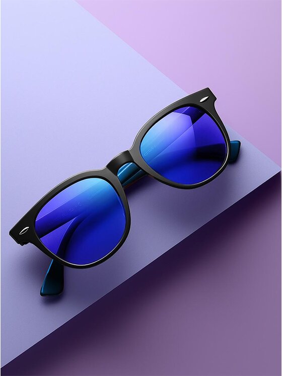 Jigga Wear Jigga Wear Okulary przeciwsłoneczne Okulary Przeciwsłoneczne Wayfarer Czarne / Niebieskie Jigga Wear Z Filtrem UV 400 Name Color uni Czarny