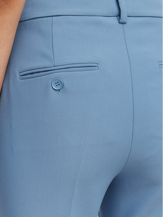 Weekend Max Mara Weekend Max Mara Hlače iz tkanine Rana 2615131021 Svetlo modra Slim Fit