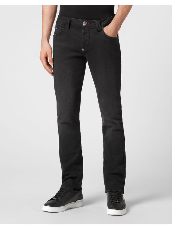 PHILIPP PLEIN PHILIPP PLEIN Jeansy 251 Czarny Straight Fit