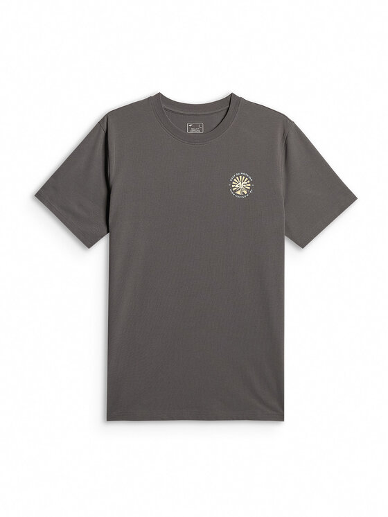 4F 4F T-Shirt CATCH THE WAVE Szary ciemny Regular Fit