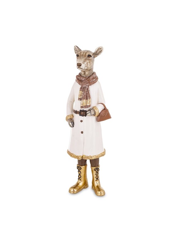 MIAhome MIAhome Figurka bożonarodzewniowa Pani Sarna Kolorowy