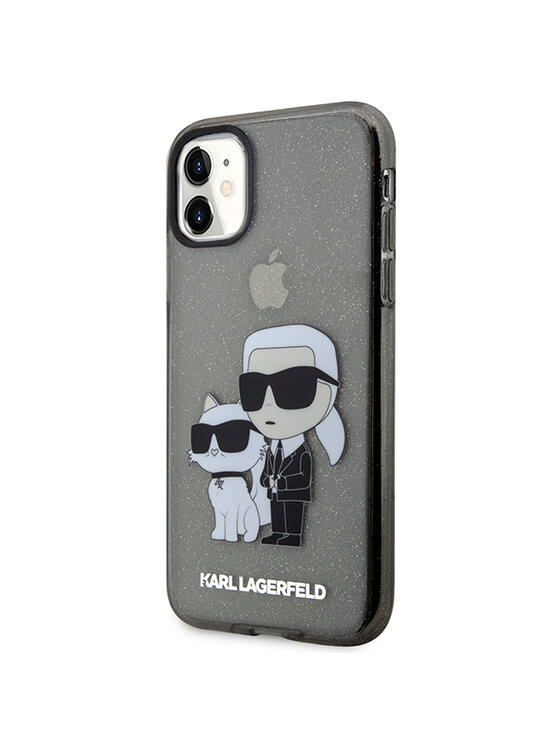 KARL LAGERFELD KARL LAGERFELD Etui na telefon Choupette Glitter Czarny
