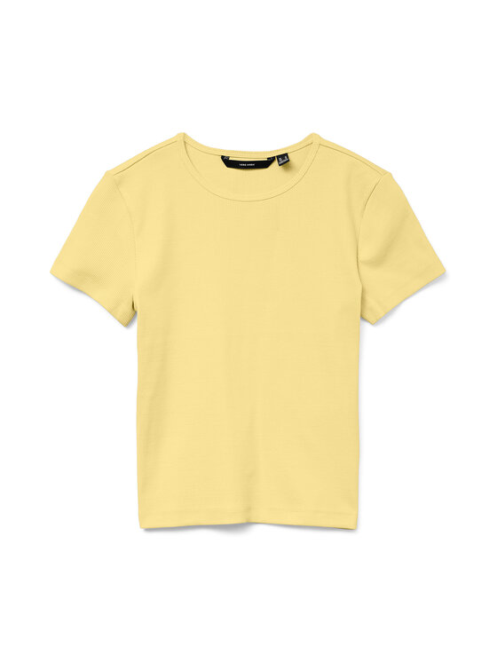 Vero Moda Vero Moda Marškinėliai Chloe 10306894 Šviesiai geltona Tight Fit